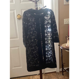 NWOT DONCASTER BLACK LACE DUSTER/JACKET SIZE L